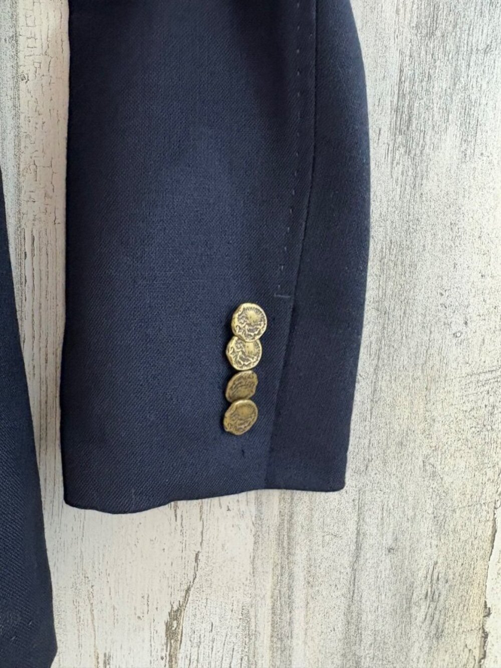 ANN MASHBURN Size S Ghost Blazer Navy Jacket EUC - Picture 7 of 16
